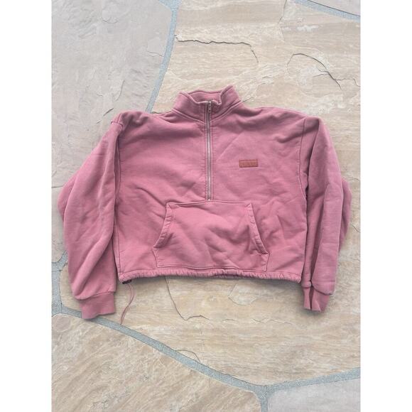 SET ACTIVE 1/2 Zip Cropped Pullover Heavyweight Sweatshirt Women’s XSTerracotta - Picture 1 of 6